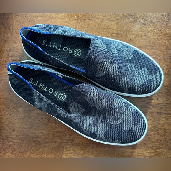 ROTHYS-The Original Slip On Sneaker Black Gray Camo Retired Color-Size 9 - Picture 11 of 11